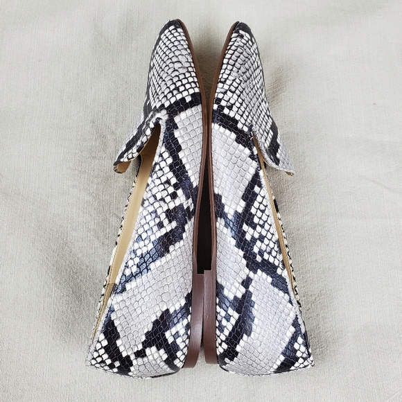 J. CREW Cecile Smoking Snake Embossed Flats 7.5 - Picture 2 of 11